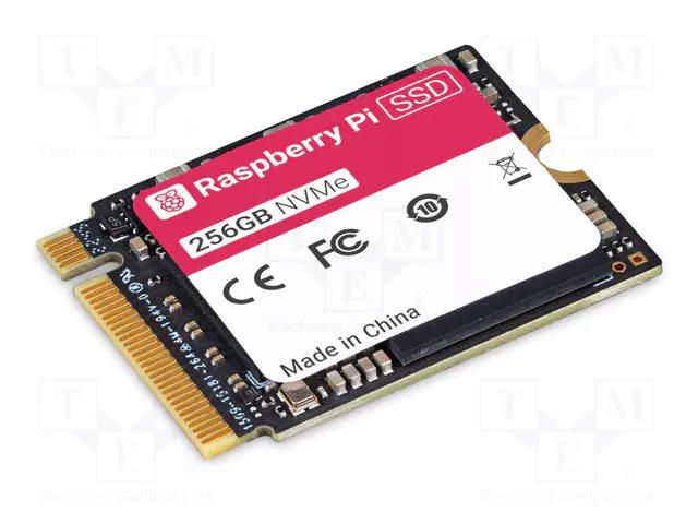 Data storage device: Solid State Drive; M.2 2230 (M Key); 256GB RASPBERRY PI SC1439