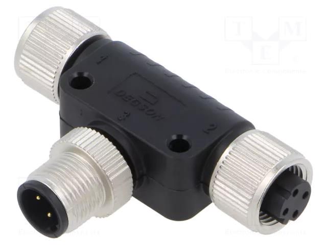 M12 adapter FT-M12D-04M-M12D-04F-Q-0200 DEGSON ELECTRONICS FTM12D04MM12D04FQ