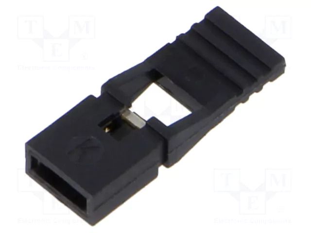 Connector: pin strips; jumper; female; 2.54mm; 1x2; black SAMTEC SNT-100-BK-H-H