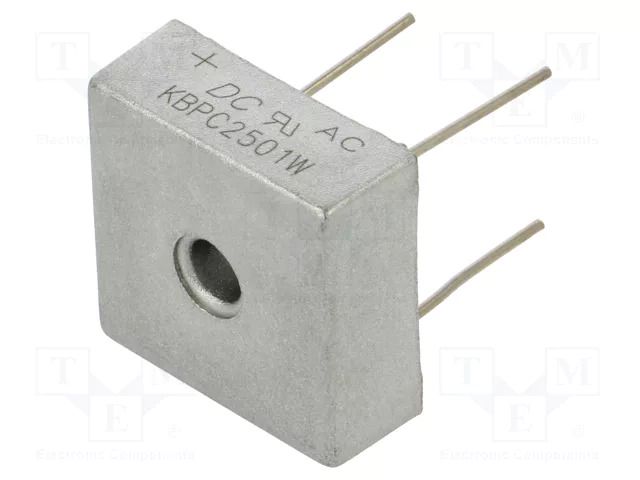 Bridge rectifier: single-phase; Urmax: 100V; Ufmax: 1.1V; If: 25A DC COMPONENTS KBPC2501W-DC