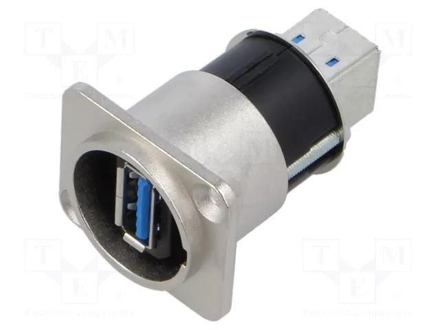 Adapter; USB A socket-front,USB B socket-back; FT; USB 3.0 CLIFF CP30106