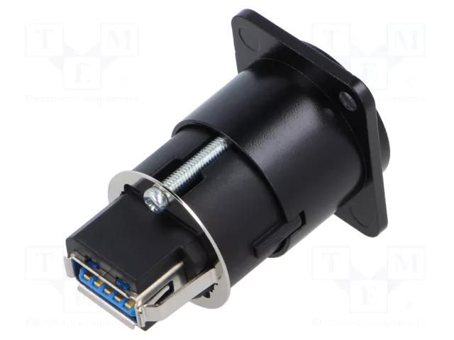 Adapter; USB A socket-back,USB B socket-front; FT; USB 3.0 CLIFF CP30109