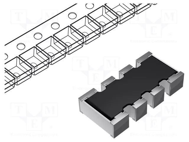 Resistor network: Y; SMD; 10kΩ; ±5%; 62.5mW; No.of resistors: 4 PANASONIC EXB28V103JX