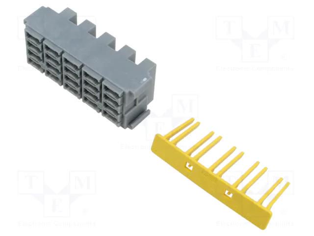 Case; push-in; ways: 20; polyamide 66; grey; Kit: holder; MINIVAL MTA 0101698