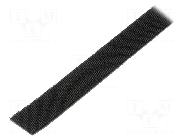 Tape: hook and loop; W: 25mm; L: 5m; Thk: 5.7mm; caoutchouc; black 3M 3M-SJ3541-25-5