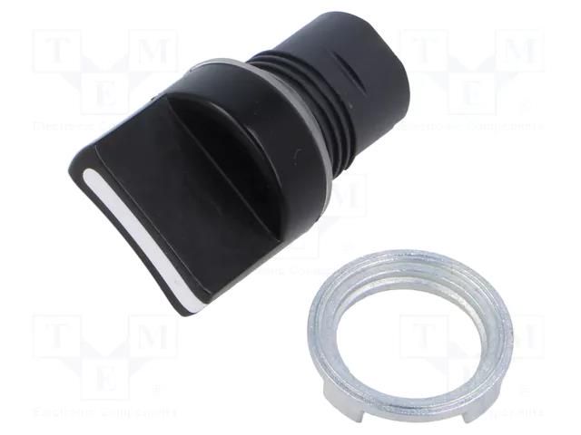 Switch: rotary; 22mm; Stabl.pos: 3; black; none; IP65; prominent EAO 46-2819.1CV0.008