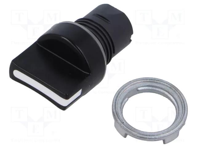 Switch: rotary; 22mm; Stabl.pos: 1; black; none; IP65; prominent EAO 46-2844.1CV0.008