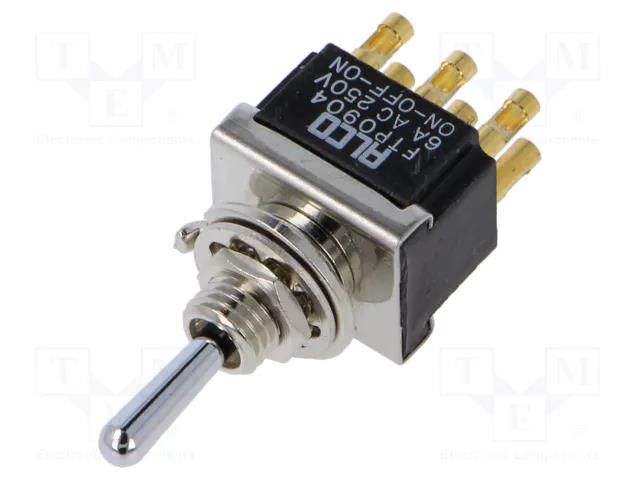 Switch: toggle; Pos: 3; DP3T; ON-OFF-ON; 6A/250VAC; FT; -20÷70°C TE Connectivity 4-6437630-6