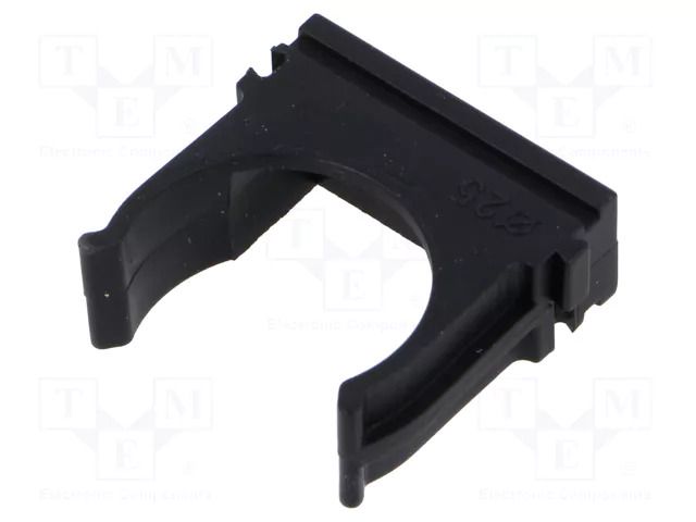 Bracket; polyetylene; FlexiPipe; black; Size: 25; -15÷80°C TIE10 TTC25/BK