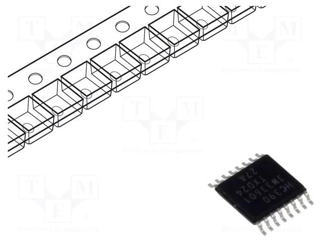 IC: digital; 4bit,binary counter; Ch: 2; CMOS; SMD; TSSOP16; HC NEXPERIA 74HC390PW.118