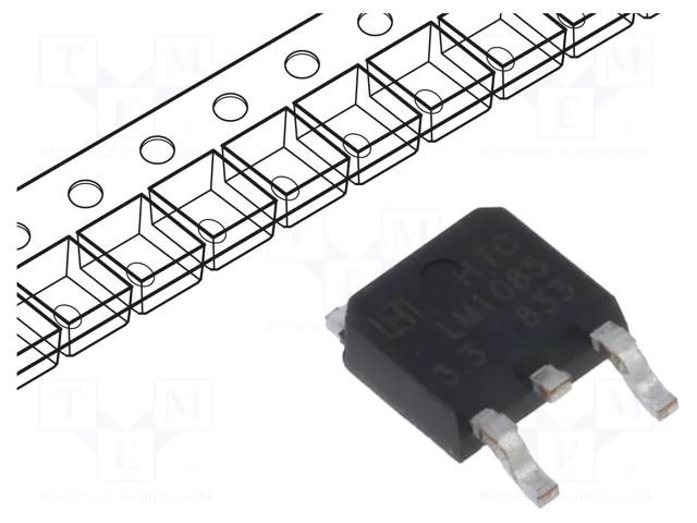 IC: voltage regulator; LDO,fixed; 3.3V; 3A; TO252; SMD; LM1085; ±2% TAEJIN TECHNOLOGY / HTC Korea LM1085RS-3.3-TT