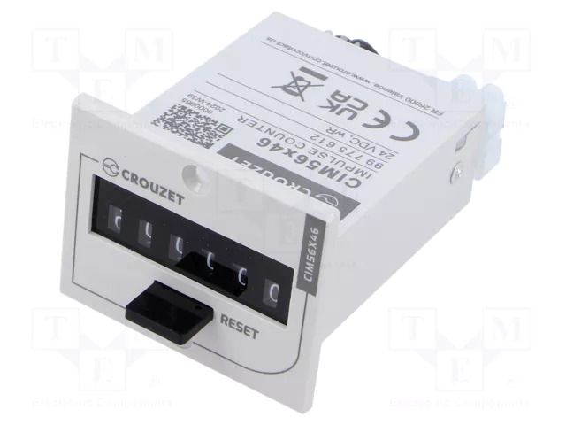 Counter: electromechanical; mechanical indicator; pulses; 999999 CROUZET CROUZET-99775612