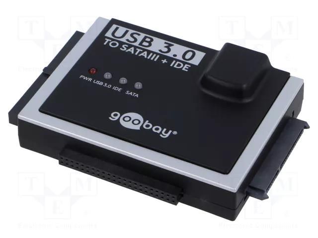 USB 2.0 to IDE & SATA adapter; hot swapping,hot-plug,PnP Goobay GOOBAY-72013