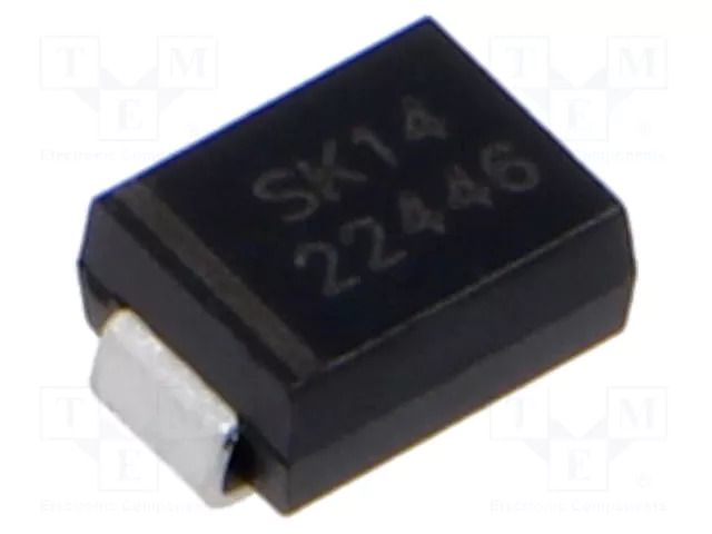 Diode: Schottky rectifying; SMB; SMD; 40V; 1A; reel,tape SMC DIODE SOLUTIONS SK14TR-SMC