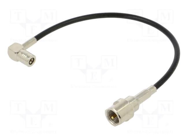 Cable; FME plug,SMB socket; black; angled,straight; 0.2m MTA 15-7581102