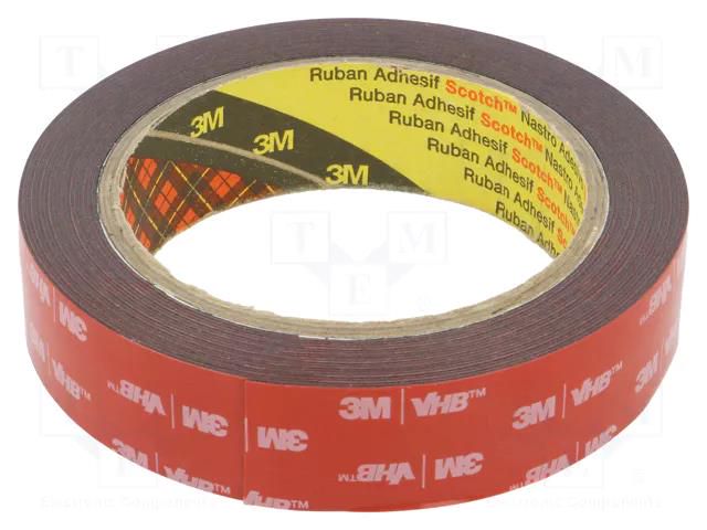 Tape: fixing; W: 25mm; L: 5.5m; Thk: 0.6mm; acrylic; 93°C,max.149°C 3M 3M-5925-25-5.5