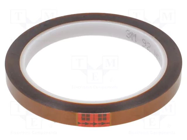Tape: electrical insulating; W: 9mm; L: 33m; Thk: 0.076mm; silicone 3M 3M-92-9-33