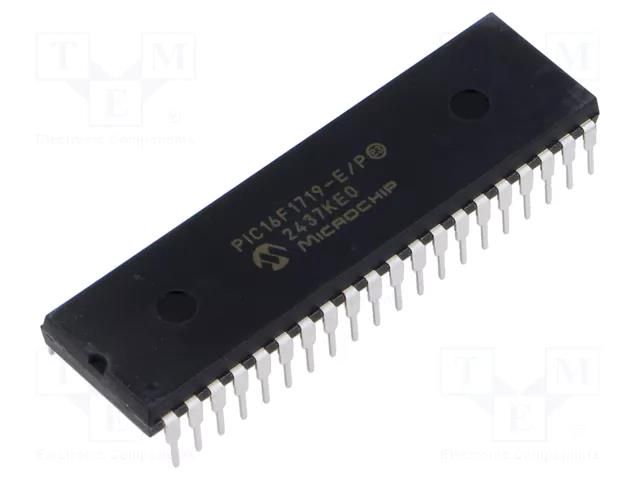 IC: PIC microcontroller; 32MHz; 2.3÷5.5VDC; THT; PDIP40; PIC16 MICROCHIP TECHNOLOGY PIC16F1719-E/P