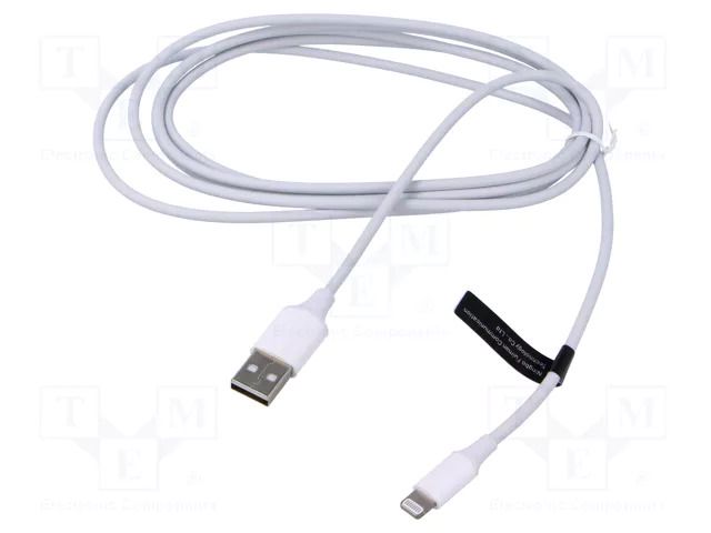 Cable; USB 2.0; Apple Lightning plug,USB A plug; nickel plated VENTION LAFWH