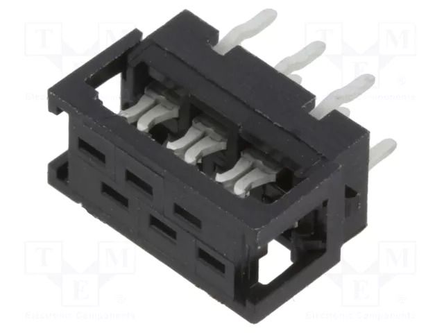 Connector: Micro-MaTch; adapter; PIN: 6; IDC,THT; 2x3; 2500pcs. TE Connectivity 2178713-6/C