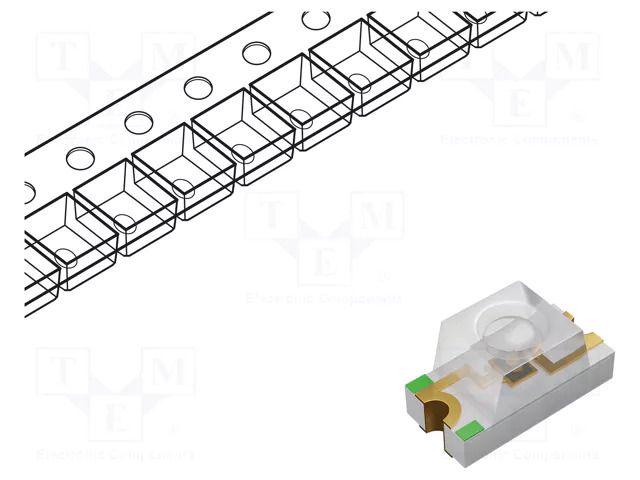 LED; red; SMD; 0805; 20÷90mcd; 1.8÷2.4VDC; 2x1.25x0.7mm; 140°; 20mA DIALIGHT 598-8110-107F