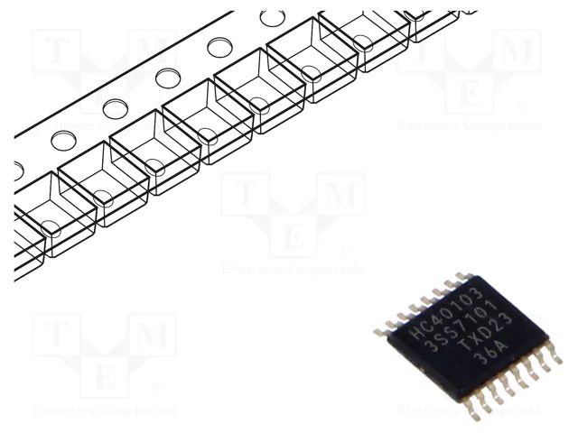 IC: digital; 8bit,binary counter,synchronous; CMOS; SMD; TTSOP16 NEXPERIA 74HC40103PW.118