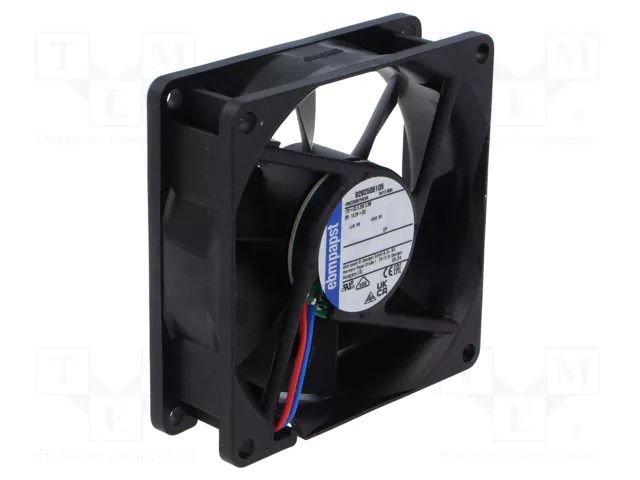 Fan: DC; axial; 12VDC; 80x80x25.4mm; 9292506105 EBM-PAPST 8412NGH