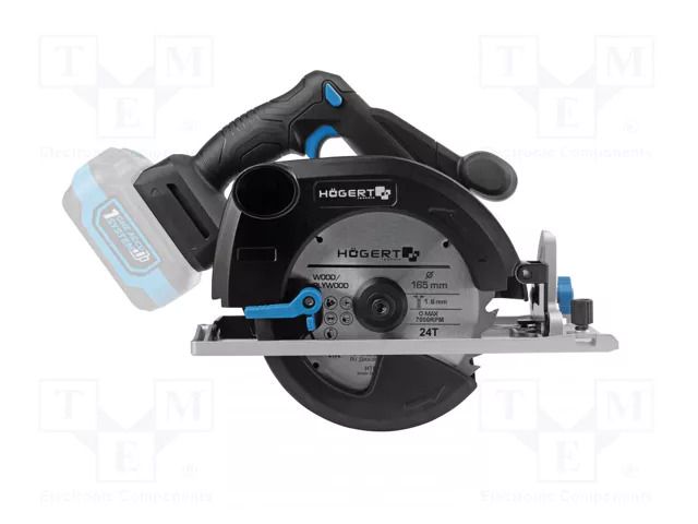 Battery cutting circular saw; 18VDC; Kit: cutting wheel HÖGERT TECHNIK HT2E235-0CS