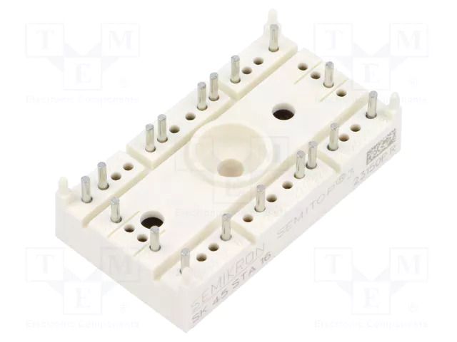Module: thyristor; single thyristor x6; 1.6kV; 47A; T56; SEMITOP3 SEMIKRON DANFOSS SK45STA16