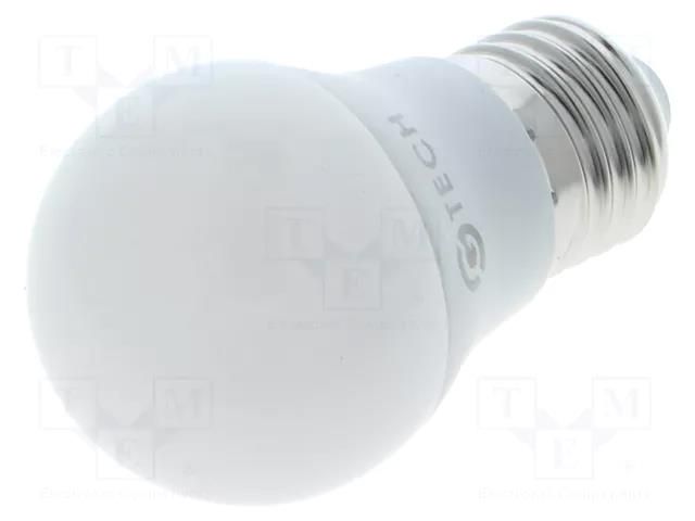 LED lamp; warm white; E27; 230VAC; 3W; 160°; 3000K GTV Poland GT-SMGB45C-30