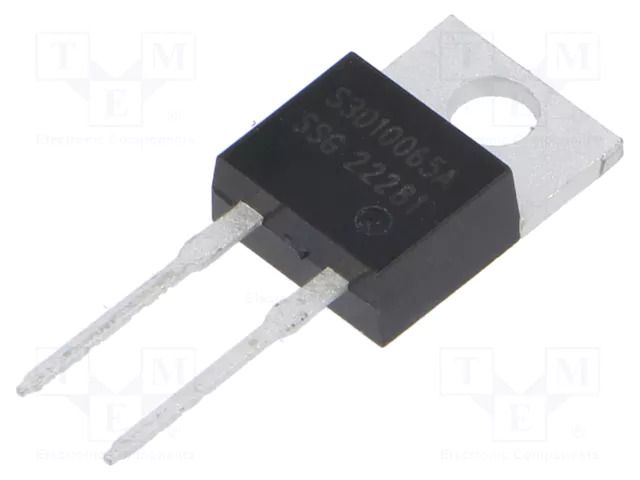 Diode: Schottky rectifying; SiC; THT; 650V; 10A; TO220AC; tube SMC DIODE SOLUTIONS S3D10065A-SMC