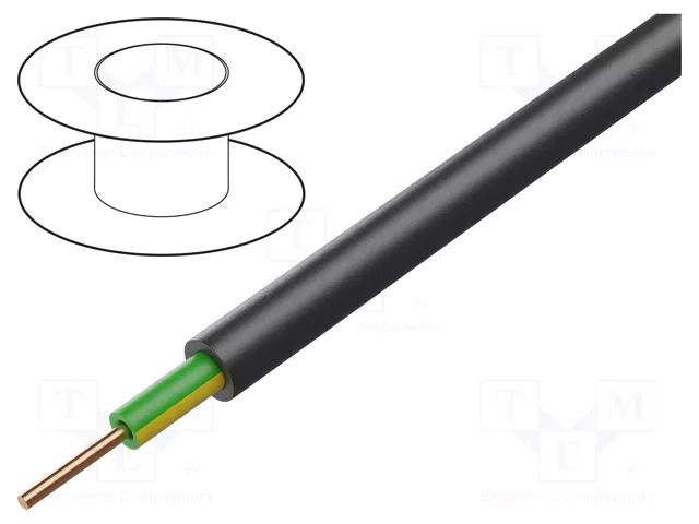 Wire; N2XH; 1G16mm2; wire; Cu; LSZH; black; 600V,1000V HELUKABEL N2XH-J-1G16