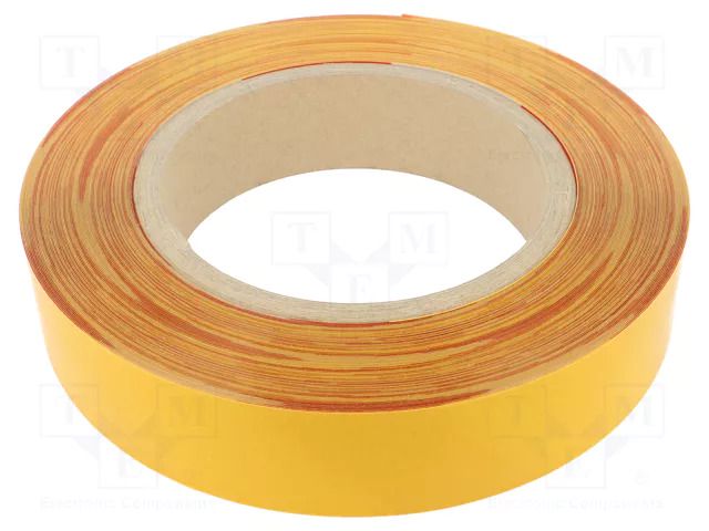 Tape: marking; white-red; L: 50m; W: 50mm; self-adhesive; PVC FATH FA-0203T0503193