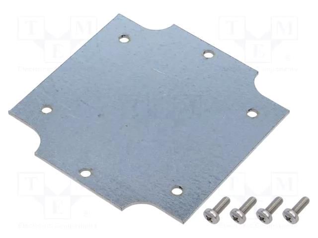 Mounting plate; steel; W: 79mm; L: 79mm; 1554PB HAMMOND HM-1554EPL