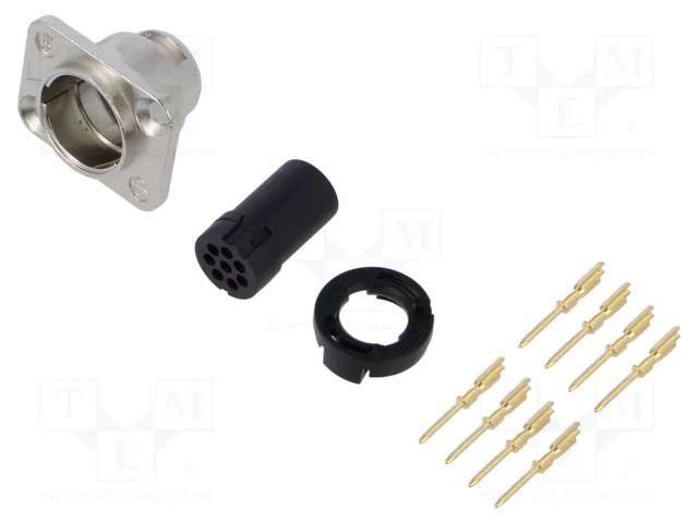 Connector: circular; socket; male; PIN: 8; gold-plated; 7.5A; 1mm2 NEUTRIK NTR-ORP8M-NI