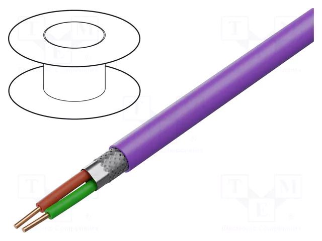 Wire; Alpha Essential Data&Bus; 1x2x22AWG; PROFIBUS; stranded; Cu ALPHA WIRE 6463-VI001