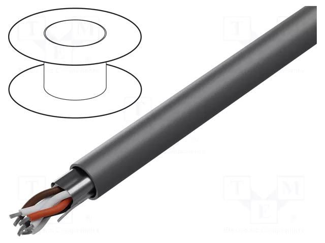 Wire; EcoCable Mini; 3x2x24AWG; shielded,Al-PET foil; MPPE; 300V ALPHA WIRE 78173-SL005