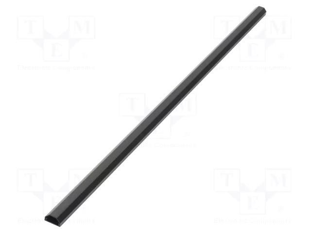 Closed cable trunkings; black; L: 1.1m; W: 33mm; H: 18mm; aluminium Goobay GOOBAY-90723