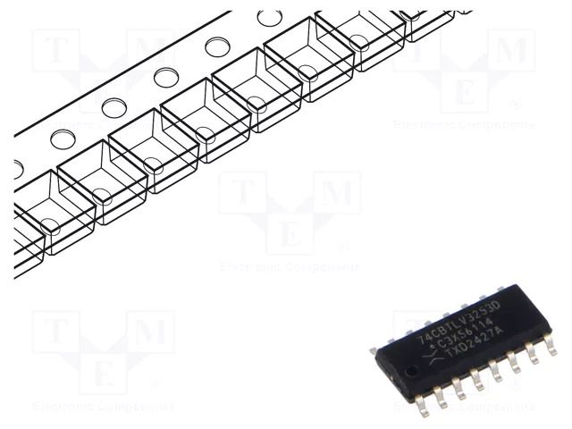 IC: digital; demultiplexer,multiplexer; SMD; SO16; CBTLV NEXPERIA 74CBTLV3253D.118