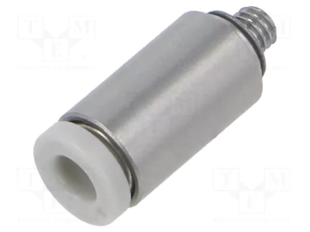 Push-in fitting; threaded,straight; -1÷10bar; stainless steel SMC KQ2S23-M3G