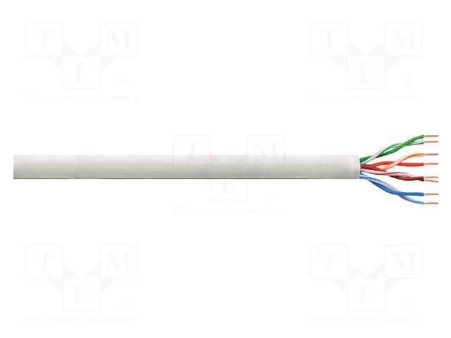 Wire; U/UTP; 4x2x23AWG; 6; wire; CCA; Insulation: PVC; grey; 305m LOGILINK CPV0034