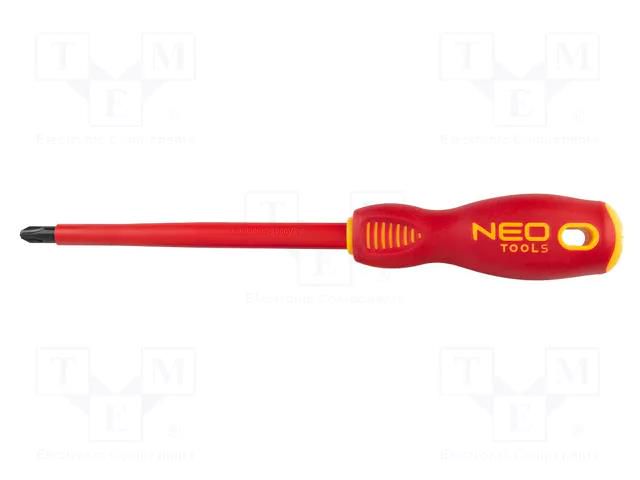Screwdriver; insulated; Phillips; PH3; 150mm; 1kVAC NEO TOOLS NEO-04-075