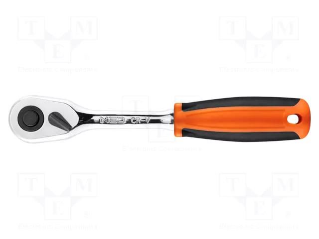 Rattle; 1/4"; straight,with switch; 155mm; Teeth: 45 NEO TOOLS NEO-08-523