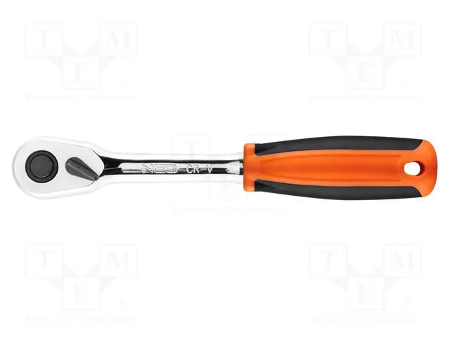 Rattle; 3/8"; straight,with switch; 200mm; Teeth: 45 NEO TOOLS NEO-08-524