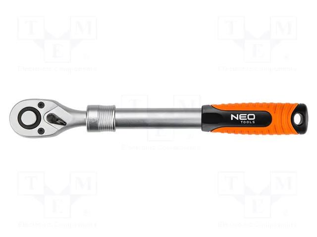 Rattle; 1/4"; telescopic; 150÷200mm; Teeth: 72 NEO TOOLS NEO-08-502