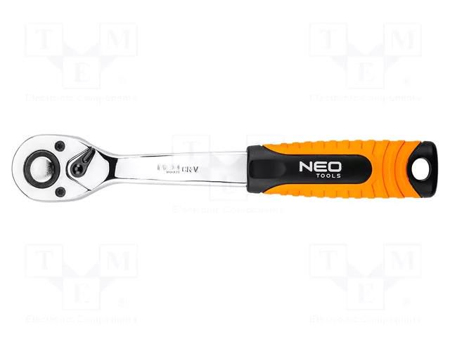 Rattle; 1/4"; with switch; 145mm; Teeth: 72 NEO TOOLS NEO-08-503