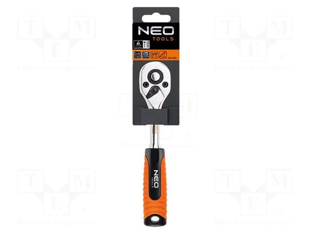 Rattle; 3/8"; with switch; 210mm; Teeth: 45 NEO TOOLS NEO-08-508
