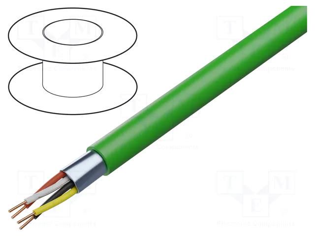 Wire; 2x2x0.8mm2; wire; Cu; LSZH; green; 500m; Øcable: 6.6mm; 300V BELDEN 77906ELV.00500
