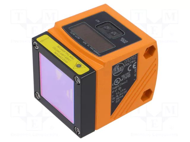 Sensor: laser; distance; Range: 200mm÷3.5m; 18÷30VDC; 59x42x52mm IFM ELECTRONIC O1D102