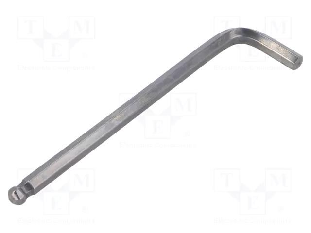 Wrench; hex key,spherical; HEX 8mm; Overall len: 168mm; long BAHCO SA.SS324-8